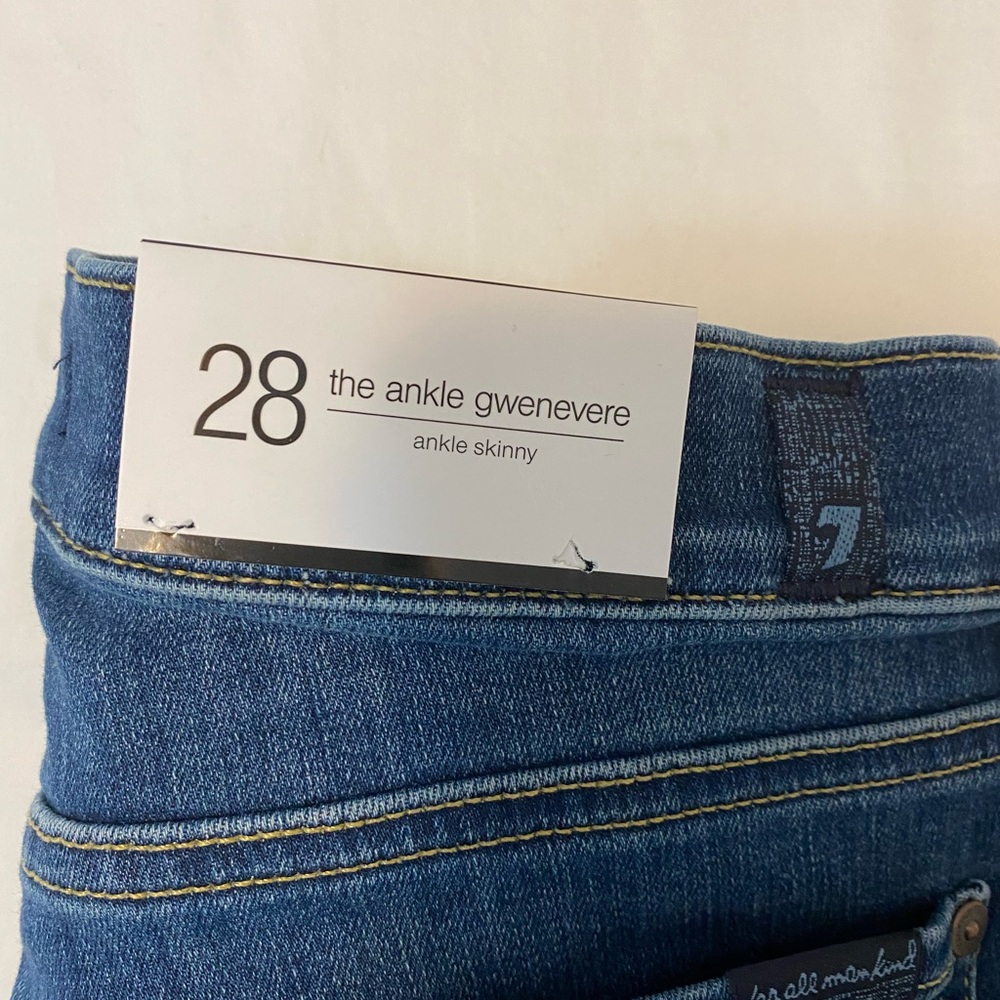 NWT 7 for Mankind jeans.  Size 28. Ankle skinny.